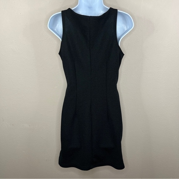 Vintage Lisa Jo Black Sleeveless Stretch Metal Belt Accent 90s Event Party - Picture 5 of 9